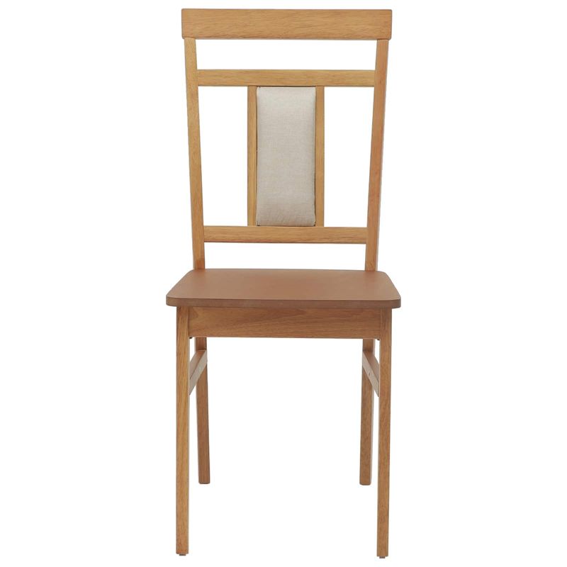 Casa si Gradina - Mobilier - Scaune si fotolii - Scaune - Scaun de sufragerie 2 pcs natural Lemn Solid de Cauciuc - Infinity.ro