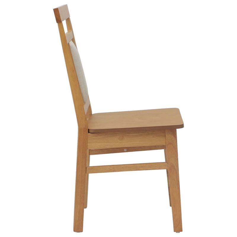 Casa si Gradina - Mobilier - Scaune si fotolii - Scaune - Scaun de sufragerie 2 pcs natural Lemn Solid de Cauciuc - Infinity.ro