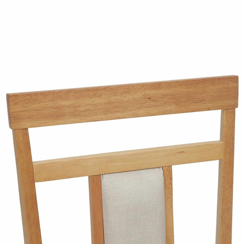 Casa si Gradina - Mobilier - Scaune si fotolii - Scaune - Scaun de sufragerie 2 pcs natural Lemn Solid de Cauciuc - Infinity.ro