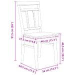 Casa si Gradina - Mobilier - Scaune si fotolii - Scaune - Scaun de sufragerie 2 pcs natural Lemn Solid de Cauciuc - Infinity.ro