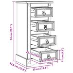 Casa si Gradina - Mobilier - Comode si corpuri - Noptiere - Noptiera cu sertar Alb 35 x 32,5 x 74 cm Lemn de pin masiv - Infinity.ro