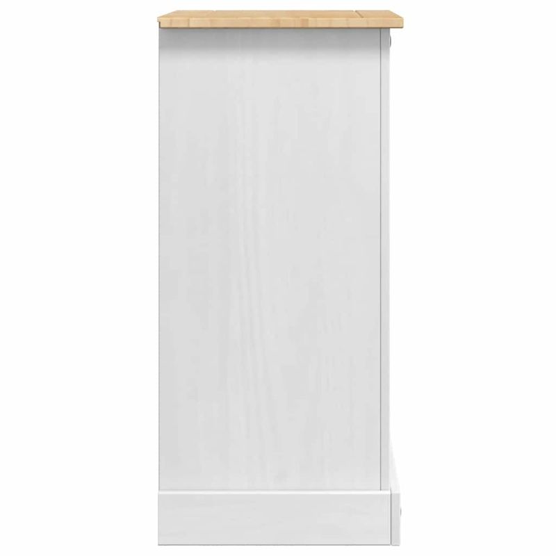 Casa si Gradina - Mobilier - Comode si corpuri - Noptiere - Noptiera cu sertar Alb 53 x 39 x 84 cm Lemn de pin masiv - Infinity.ro