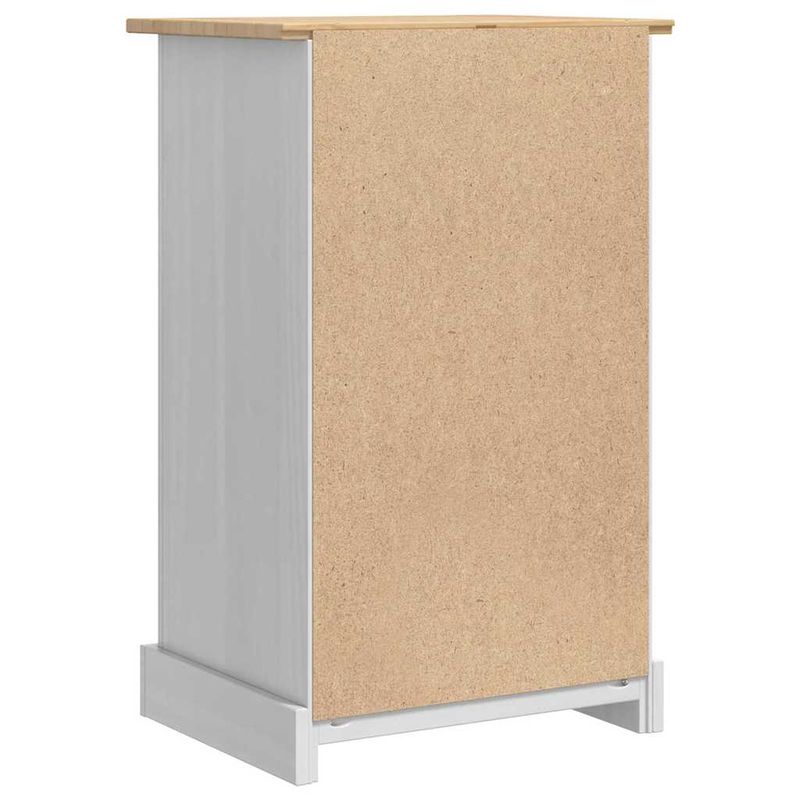 Casa si Gradina - Mobilier - Comode si corpuri - Noptiere - Noptiera cu sertar Alb 53 x 39 x 84 cm Lemn de pin masiv - Infinity.ro