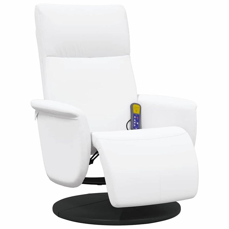 Ingrijire personala si Cosmetice - Sanatate si wellness - Articole wellness - Fotolii de masaj - Scaun reclinabil cu masaj Alb 71 x 90 x 105 cm - Infinity.ro