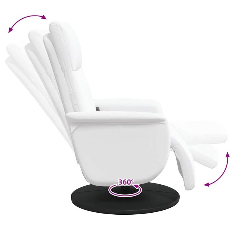 Ingrijire personala si Cosmetice - Sanatate si wellness - Articole wellness - Fotolii de masaj - Scaun reclinabil cu masaj Alb 71 x 90 x 105 cm - Infinity.ro