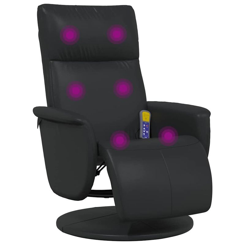 Ingrijire personala si Cosmetice - Sanatate si wellness - Articole wellness - Fotolii de masaj - Scaun reclinabil cu masaj Negru 71 x 90 x 105 cm - Infinity.ro