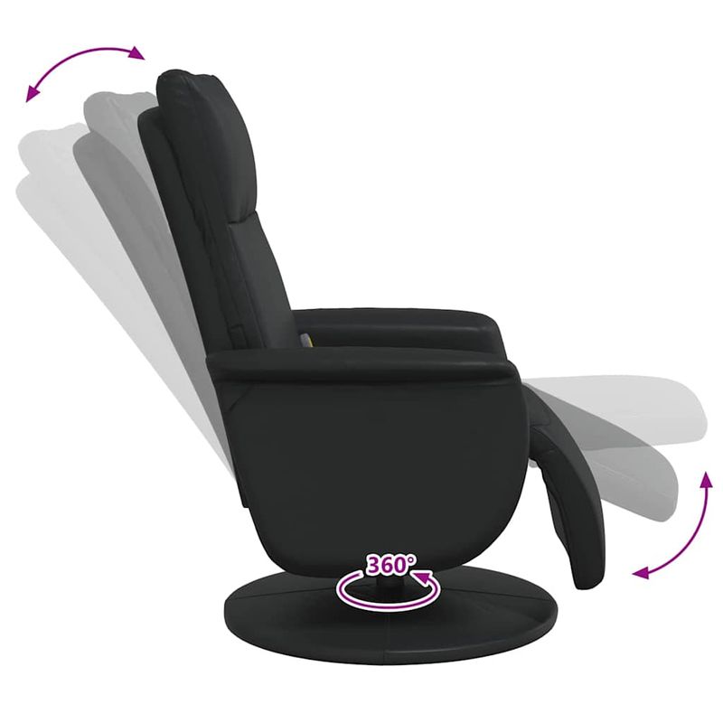Ingrijire personala si Cosmetice - Sanatate si wellness - Articole wellness - Fotolii de masaj - Scaun reclinabil cu masaj Negru 71 x 90 x 105 cm - Infinity.ro