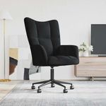 Casa si Gradina - Mobilier - Scaune si fotolii - Fotolii - Fotoliu de relaxare cu roti Negru 62 x 68,5 x 105 cm Catifea - Infinity.ro