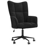 Casa si Gradina - Mobilier - Scaune si fotolii - Fotolii - Fotoliu de relaxare cu roti Negru 62 x 68,5 x 105 cm Catifea - Infinity.ro
