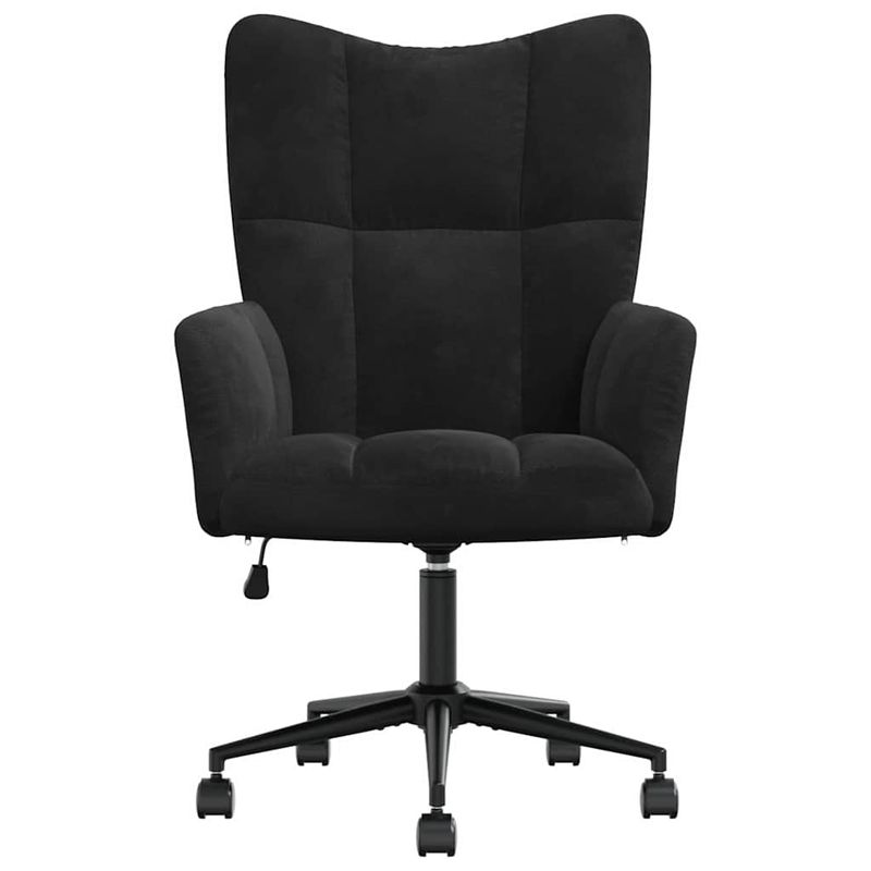 Casa si Gradina - Mobilier - Scaune si fotolii - Fotolii - Fotoliu de relaxare cu roti Negru 62 x 68,5 x 105 cm Catifea - Infinity.ro