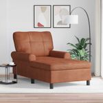 Casa si Gradina - Mobilier - Scaune si fotolii - Fotolii - Sezlong de relaxare cu perna Maro 91 x 157 x 91 cm PU antic - Infinity.ro