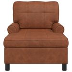Casa si Gradina - Mobilier - Scaune si fotolii - Fotolii - Sezlong de relaxare cu perna Maro 91 x 157 x 91 cm PU antic - Infinity.ro