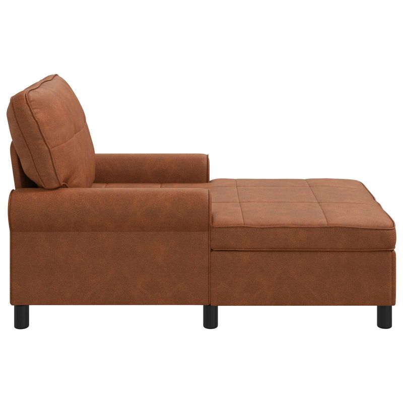 Casa si Gradina - Mobilier - Scaune si fotolii - Fotolii - Sezlong de relaxare cu perna Maro 91 x 157 x 91 cm PU antic - Infinity.ro