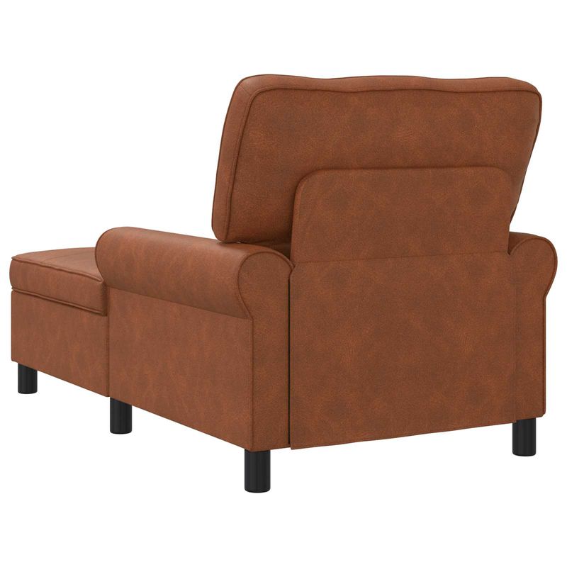 Casa si Gradina - Mobilier - Scaune si fotolii - Fotolii - Sezlong de relaxare cu perna Maro 91 x 157 x 91 cm PU antic - Infinity.ro