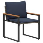 Casa si Gradina - Gradina si terasa - Mobilier exterior - Seturi mobila gradina - Seturi de mobilier cu perna 3 pcs Gri si albastru marin Ratan - Infinity.ro