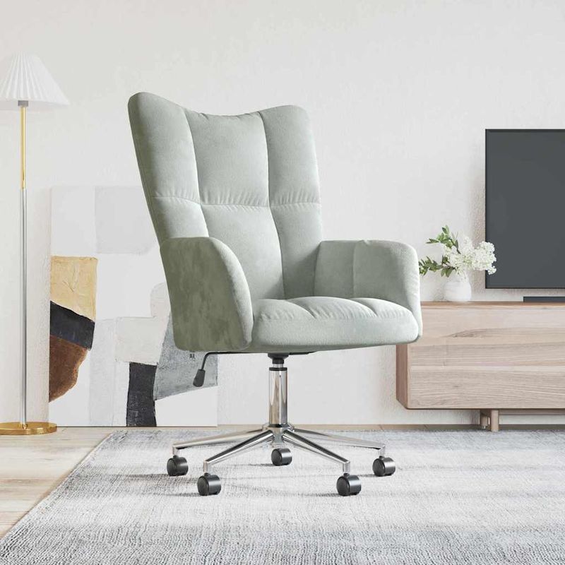 Casa si Gradina - Mobilier - Scaune si fotolii - Fotolii - Fotoliu de relaxare Gri deschis 62 x 68,5 x 105 cm Catifea - Infinity.ro