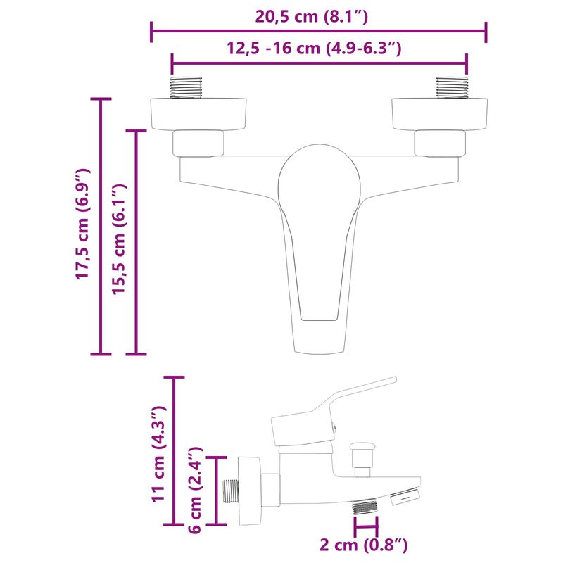 Casa si Gradina - Sanitare - Cazi si cabine de dus - Accesorii cada - Robinet mixer pentru dus Crom G 1 / 2 inci - Infinity.ro