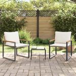 Casa si Gradina - Gradina si terasa - Mobilier exterior - Seturi mobila gradina - Seturi de mobilier cu perna 3 pcs Bej si alb crem Ratan - Infinity.ro
