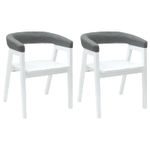 Casa si Gradina - Mobilier - Scaune si fotolii - Scaune - Scaune de dining 2 pcs Alb 54 x 57 x 73 cm - Infinity.ro