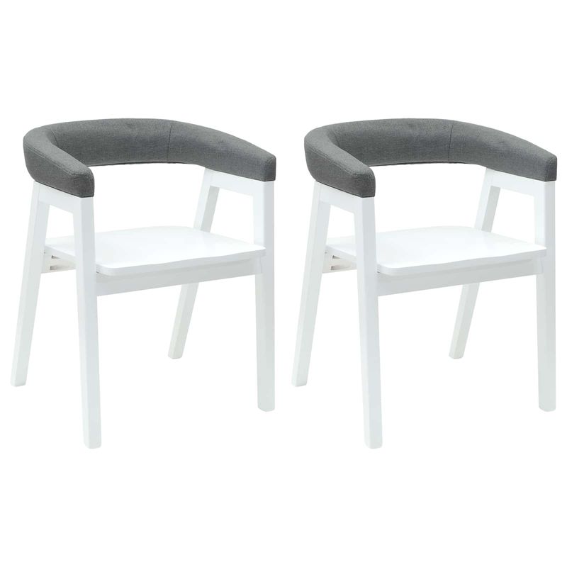 Casa si Gradina - Mobilier - Scaune si fotolii - Scaune - Scaune de dining 2 pcs Alb 54 x 57 x 73 cm - Infinity.ro