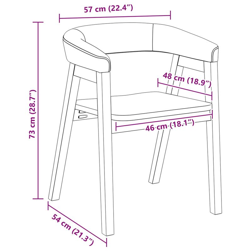 Casa si Gradina - Mobilier - Scaune si fotolii - Scaune - Scaune de dining 2 pcs Alb 54 x 57 x 73 cm - Infinity.ro