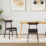 Casa si Gradina - Mobilier - Scaune si fotolii - Scaune - Scaun de sufragerie 2 pcs Maro deschis si negru - Infinity.ro