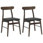 Casa si Gradina - Mobilier - Scaune si fotolii - Scaune - Scaun de sufragerie 2 pcs Maro deschis si negru - Infinity.ro