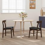 Casa si Gradina - Mobilier - Scaune si fotolii - Scaune - Scaun de sufragerie 2 pcs Maro deschis si negru - Infinity.ro