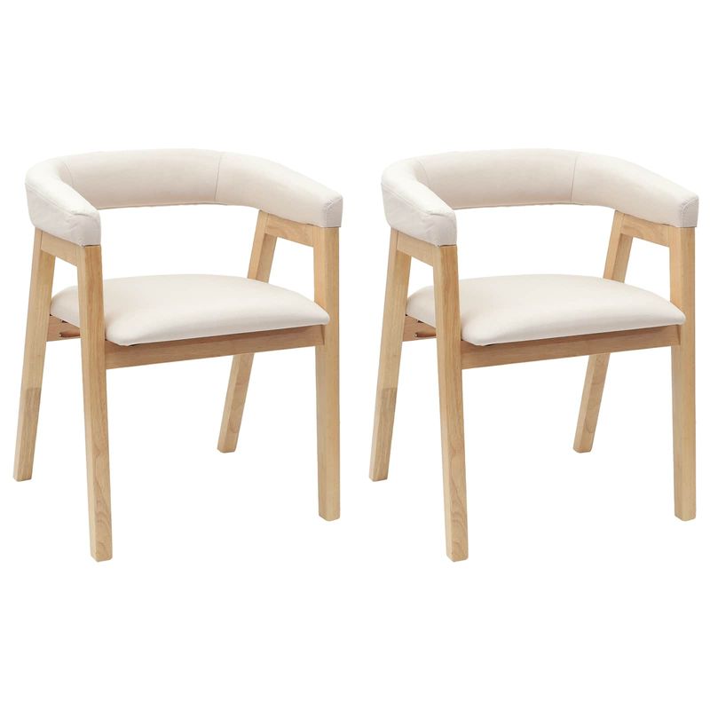 Casa si Gradina - Mobilier - Scaune si fotolii - Scaune - Scaune de dining 2 pcs natural 54 x 57 x 73 cm - Infinity.ro