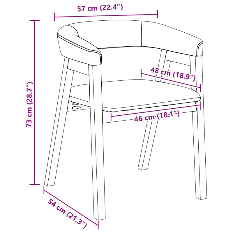 Casa si Gradina - Mobilier - Scaune si fotolii - Scaune - Scaune de dining 2 pcs natural 54 x 57 x 73 cm - Infinity.ro