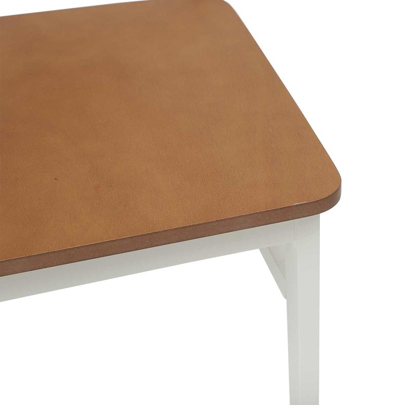 Casa si Gradina - Mobilier - Scaune si fotolii - Scaune - Scaun de sufragerie 2 pcs Alb si Natural Lemn Solid de Cauciuc - Infinity.ro