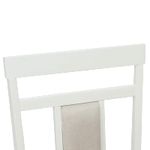 Casa si Gradina - Mobilier - Scaune si fotolii - Scaune - Scaun de sufragerie 2 pcs Alb si Natural Lemn Solid de Cauciuc - Infinity.ro