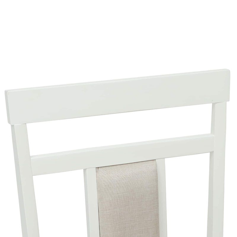 Casa si Gradina - Mobilier - Scaune si fotolii - Scaune - Scaun de sufragerie 2 pcs Alb si Natural Lemn Solid de Cauciuc - Infinity.ro