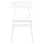 Casa si Gradina - Mobilier - Scaune si fotolii - Scaune - Scaun de sufragerie 2 pcs Alb Lemn Solid de Cauciuc - Infinity.ro