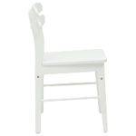 Casa si Gradina - Mobilier - Scaune si fotolii - Scaune - Scaun de sufragerie 2 pcs Alb Lemn Solid de Cauciuc - Infinity.ro