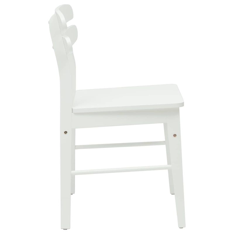 Casa si Gradina - Mobilier - Scaune si fotolii - Scaune - Scaun de sufragerie 2 pcs Alb Lemn Solid de Cauciuc - Infinity.ro