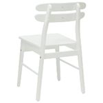 Casa si Gradina - Mobilier - Scaune si fotolii - Scaune - Scaun de sufragerie 2 pcs Alb Lemn Solid de Cauciuc - Infinity.ro