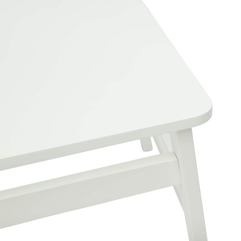 Casa si Gradina - Mobilier - Scaune si fotolii - Scaune - Scaun de sufragerie 2 pcs Alb Lemn Solid de Cauciuc - Infinity.ro