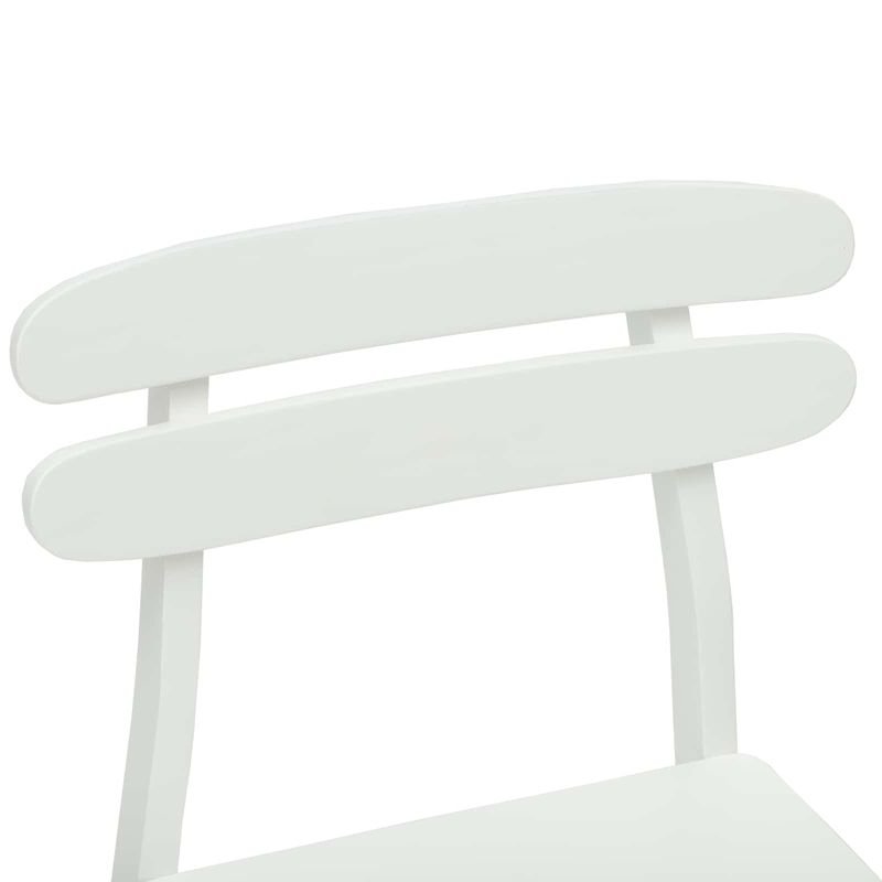 Casa si Gradina - Mobilier - Scaune si fotolii - Scaune - Scaun de sufragerie 2 pcs Alb Lemn Solid de Cauciuc - Infinity.ro