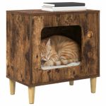 Petshop - Accesorii petshop - Jucarii animale - Ansambluri de joaca - Casa pentru pisici Stejar fumuriu 51 x 30 x 52 cm Lemn compozit - Infinity.ro