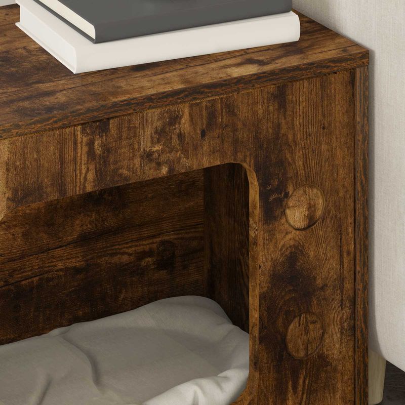 Petshop - Accesorii petshop - Jucarii animale - Ansambluri de joaca - Casa pentru pisici Stejar fumuriu 51 x 30 x 52 cm Lemn compozit - Infinity.ro