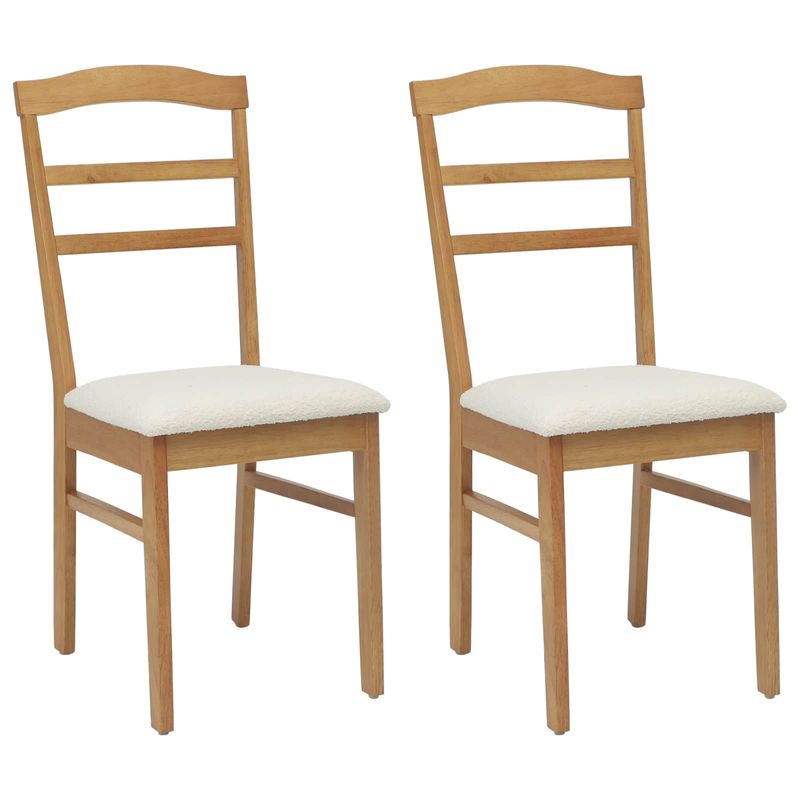 Casa si Gradina - Mobilier - Scaune si fotolii - Scaune - Scaun de sufragerie 2 pcs Natural si deschis - Infinity.ro