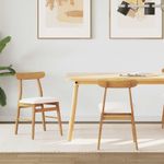 Casa si Gradina - Mobilier - Scaune si fotolii - Scaune - Scaun de sufragerie 2 pcs Natural si deschis - Infinity.ro