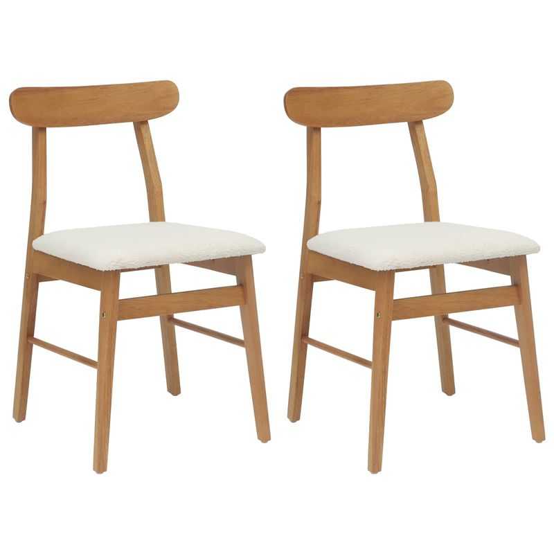 Casa si Gradina - Mobilier - Scaune si fotolii - Scaune - Scaun de sufragerie 2 pcs Natural si deschis - Infinity.ro