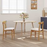 Casa si Gradina - Mobilier - Scaune si fotolii - Scaune - Scaun de sufragerie 2 pcs Natural si deschis - Infinity.ro