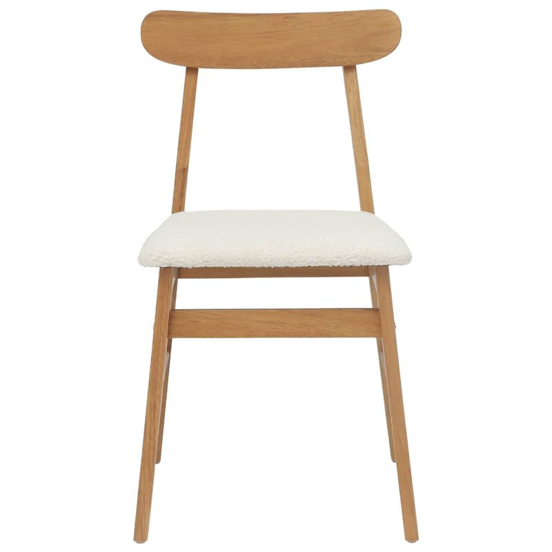 Casa si Gradina - Mobilier - Scaune si fotolii - Scaune - Scaun de sufragerie 2 pcs Natural si deschis - Infinity.ro