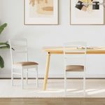 Casa si Gradina - Mobilier - Scaune si fotolii - Scaune - Scaun de sufragerie 2 pcs Alb si maro Lemn Solid de Cauciuc - Infinity.ro