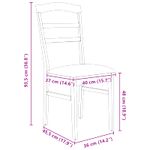 Casa si Gradina - Mobilier - Scaune si fotolii - Scaune - Scaun de sufragerie 2 pcs Alb si maro Lemn Solid de Cauciuc - Infinity.ro