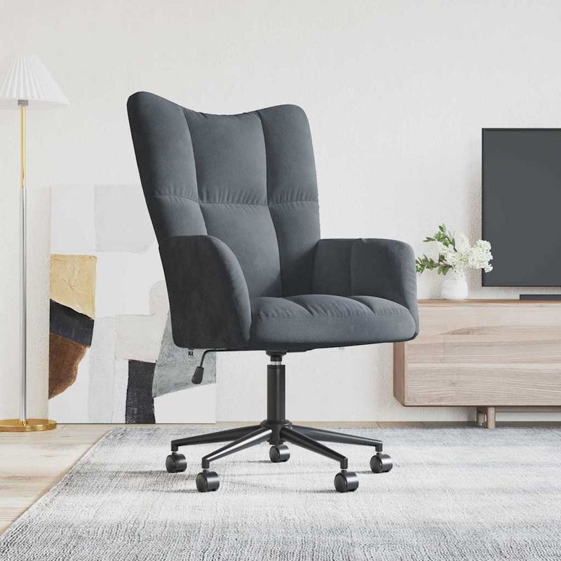 Casa si Gradina - Mobilier - Scaune si fotolii - Fotolii - Fotoliu de relaxare Gri inchis 62 x 68,5 x 105 cm Catifea - Infinity.ro