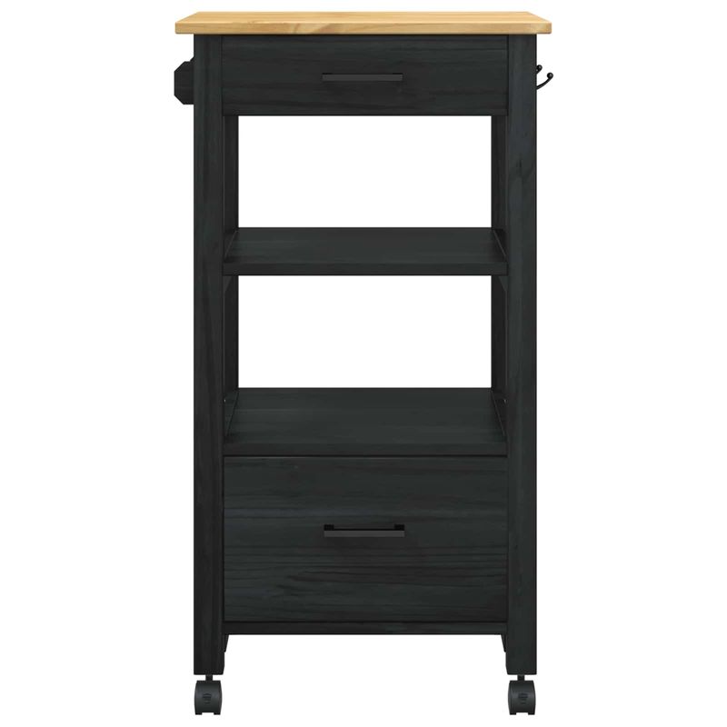 Casa si Gradina - Bucatarie si vesela - Ustensile bucatarie - Cosuri servire - Troler de Bucatarie Simplu Negru - Infinity.ro